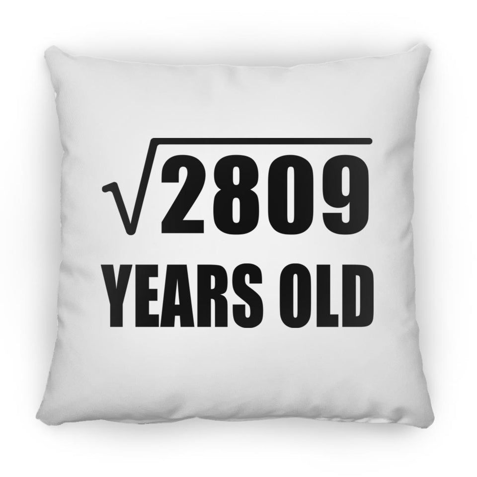 53rd Birthday Square Root of 2809 Years Old - Throw Pillow