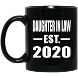 Daughter In Law Established EST. 2020 - 11oz Coffee Mug Black