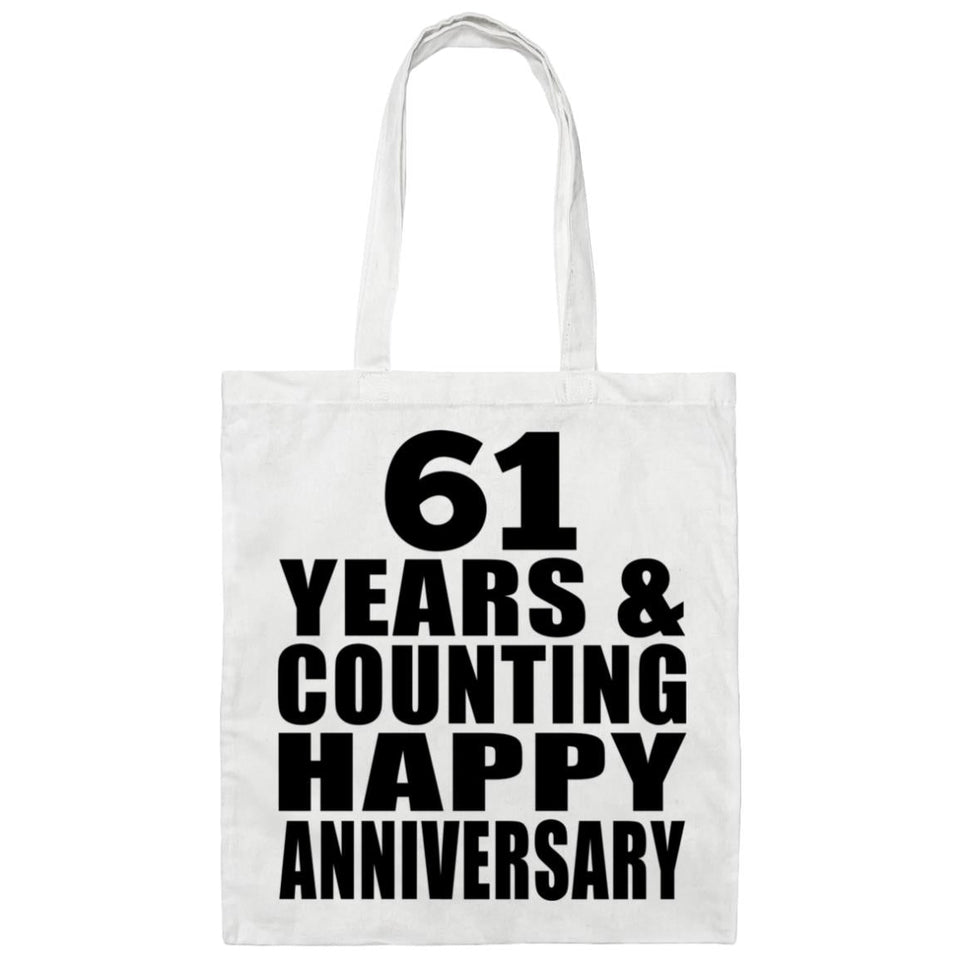 Happy 61st Anniversary 61 Years & Counting - Tote Bag White