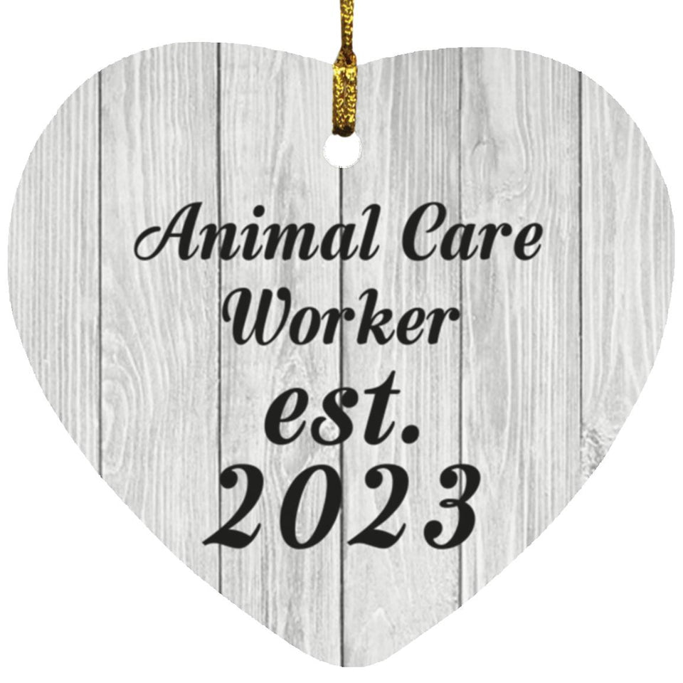 Animal Care Worker Established Est. 2023 - Heart Ornament F
