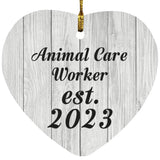 Animal Care Worker Established Est. 2023 - Heart Ornament F