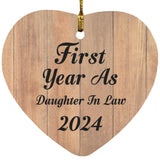 First Year As Daughter In Law 2024 - Heart Ornament C