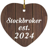 Stockbroker Established Est. 2024 - Heart Ornament D