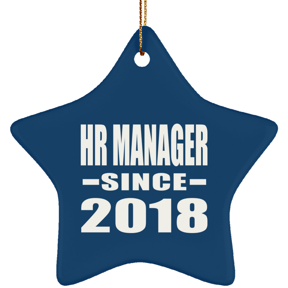 HR Manager Since 2018 - Star Ornament