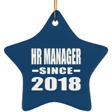 HR Manager Since 2018 - Star Ornament