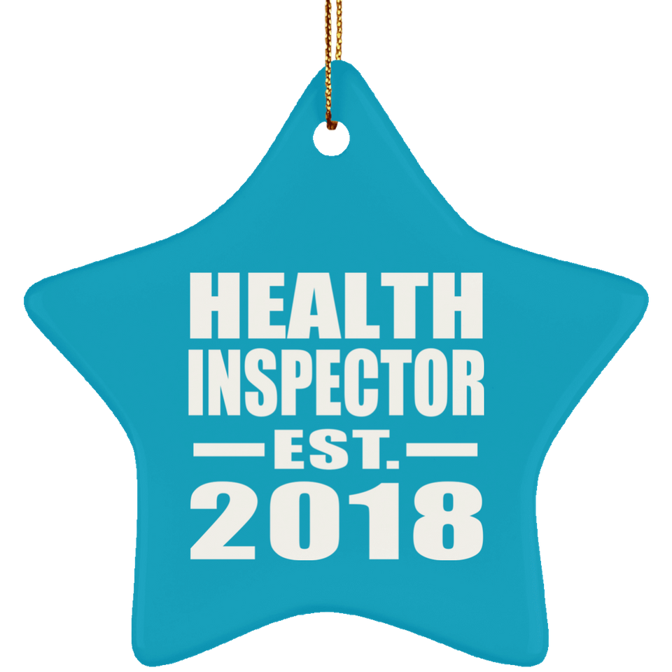 Health Inspector Established EST. 2018 - Star Ornament
