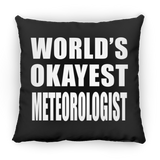 World's Okayest Meteorologist - Throw Pillow Black