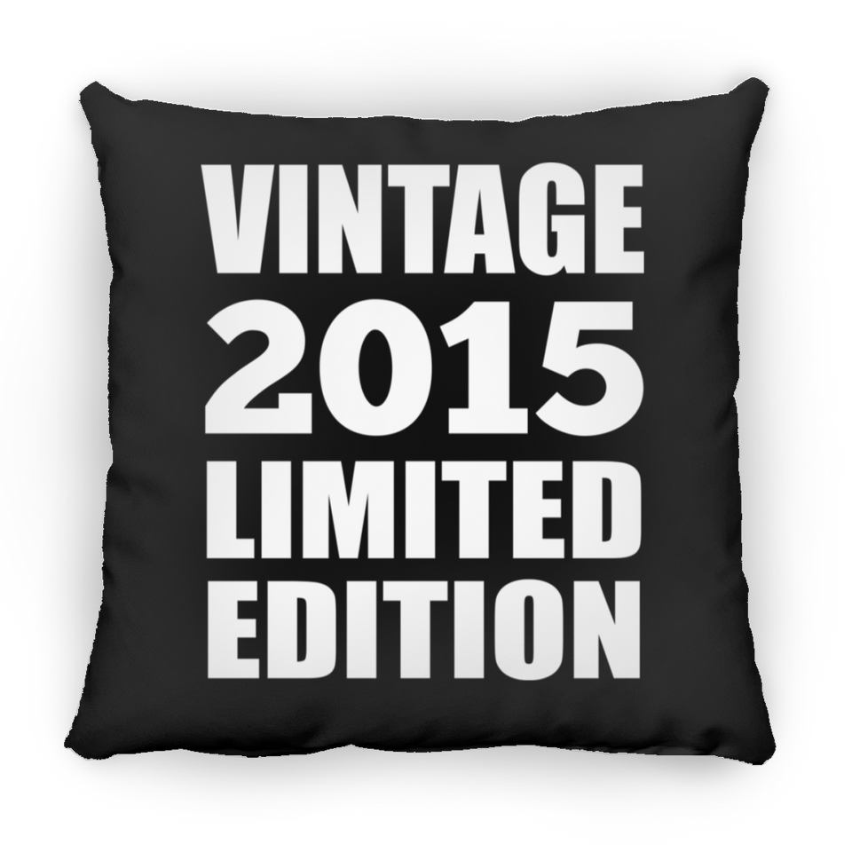 9th Birthday Vintage 2015 Limited Edition - Throw Pillow Black