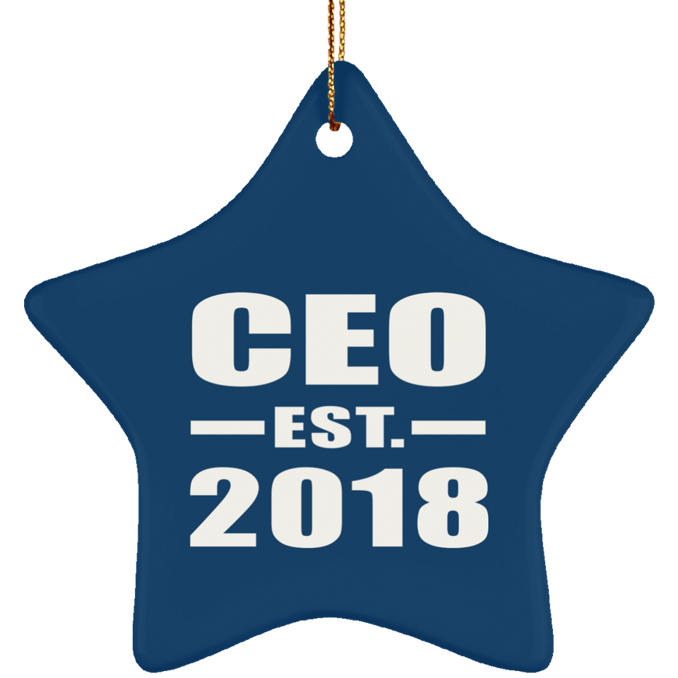 CEO Established EST. 2018 - Star Ornament