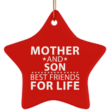 Mother and Son, Best Friends For Life - Star Ornament