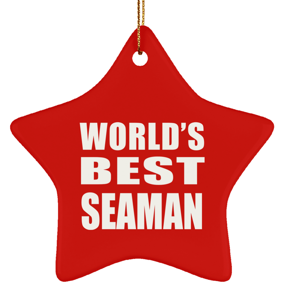 World's Best Seaman - Star Ornament