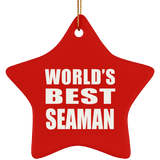 World's Best Seaman - Star Ornament