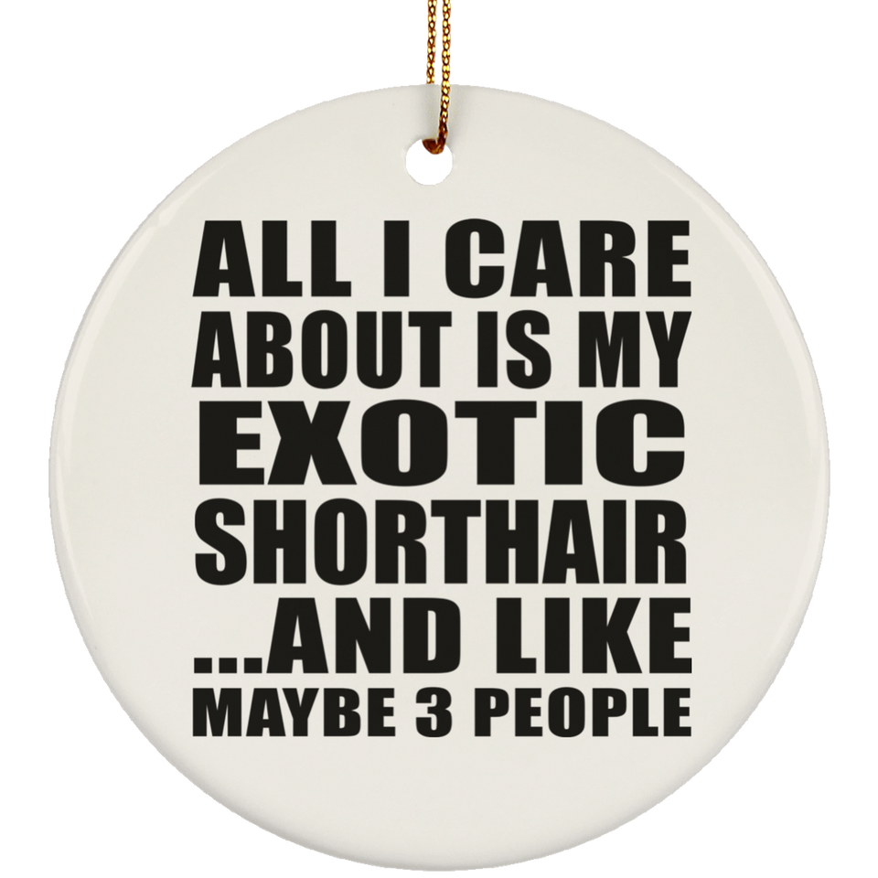 All I Care About Is My Exotic Shorthair - Circle Ornament