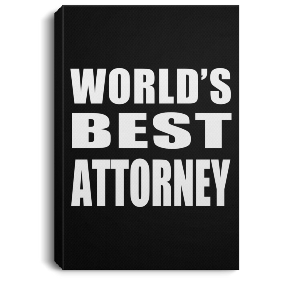 World's Best Attorney - Canvas Portrait