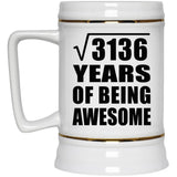 56th Birthday Square Root of 3136 Years of Being Awesome - Beer Stein