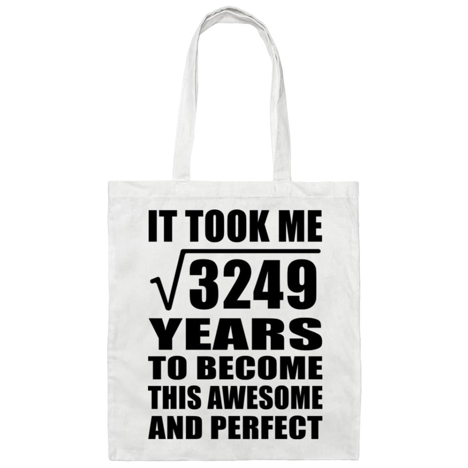 57th Birthday Took Square Root of 3249 Years To Awesome - Tote Bag White