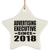 Advertising Executive Since 2018 - Star Ornament