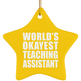 World's Okayest Teaching Assistant - Star Ornament