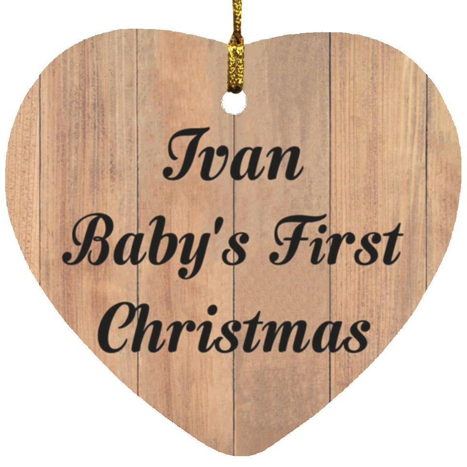 Ivan Baby's First Christmas - Heart Ornament C