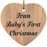 Ivan Baby's First Christmas - Heart Ornament C