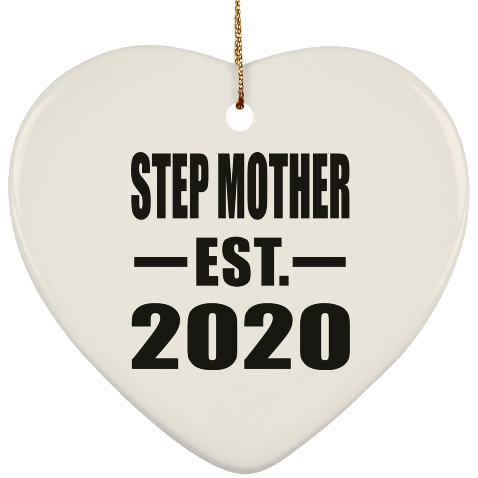 Step Mother Established EST. 2020 - Heart Ornament