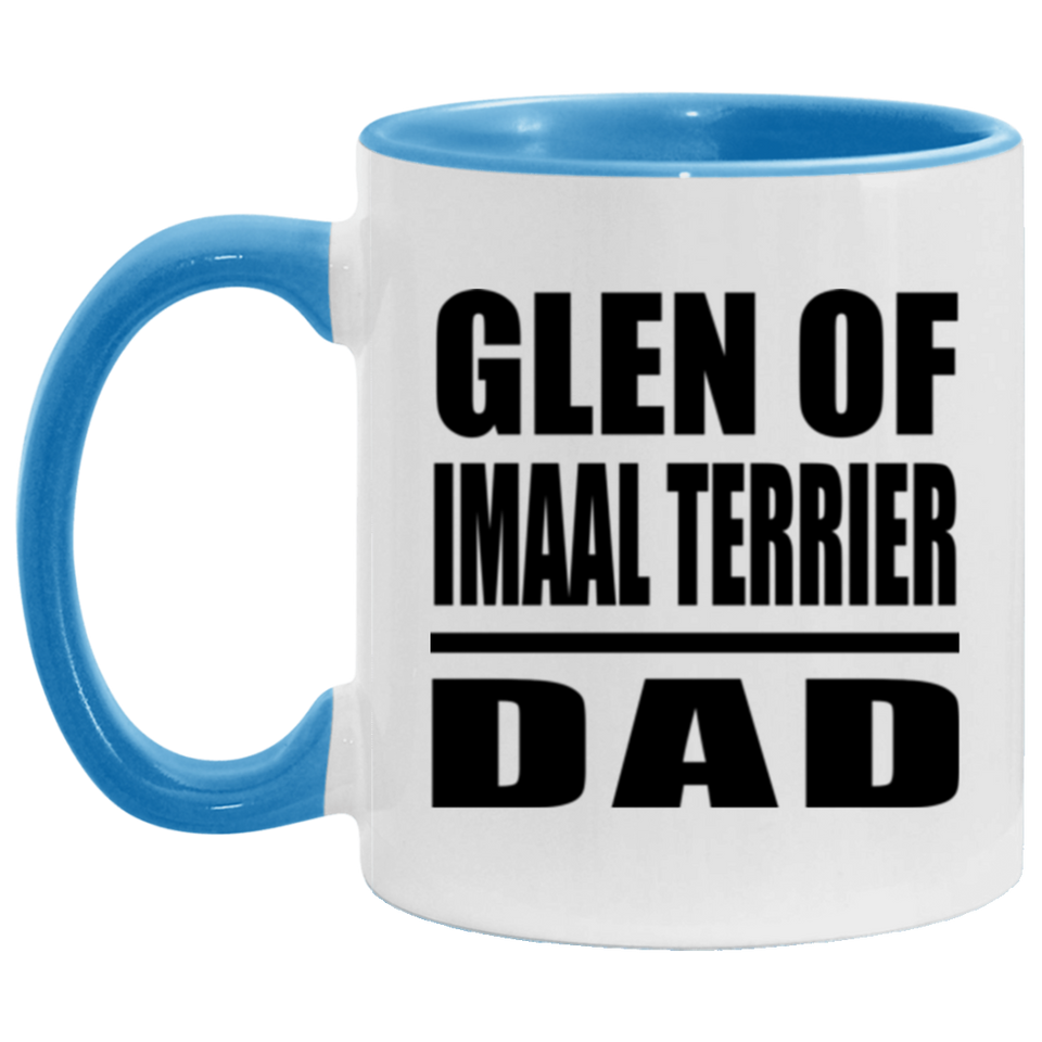 Glen Of Imaal Terrier Dad - 11oz Accent Mug Blue