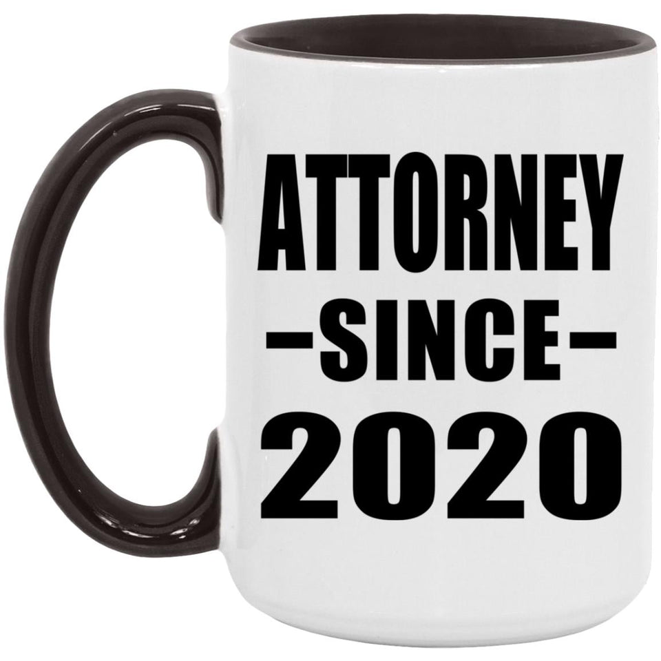 Attorney Since 2020 - 15oz Accent Mug Black