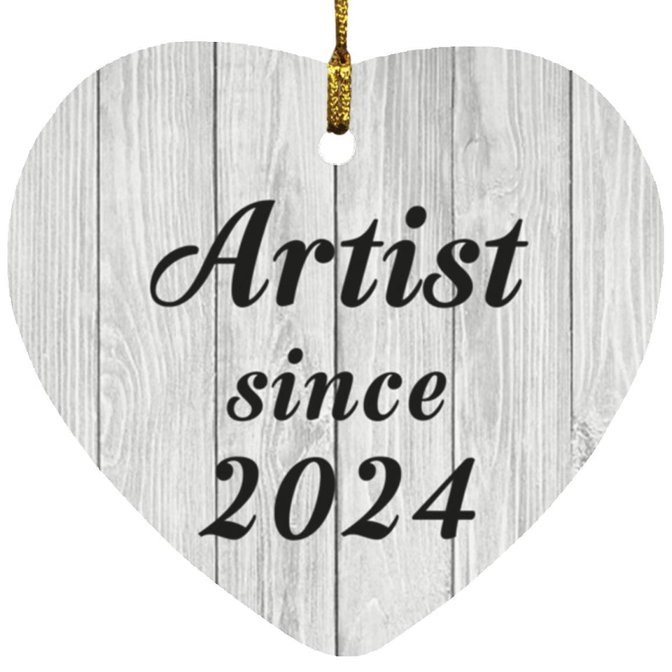 Artist Since 2024 - Heart Ornament F