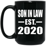 Son In Law Established EST. 2020 - 15oz Coffee Mug Black