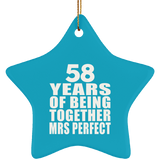 58th Anniversary 58 Years Of Being Mrs Perfect - Star Ornament