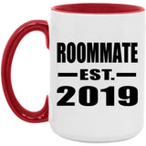 Roommate Established EST. 2019 - 15oz Accent Mug Red