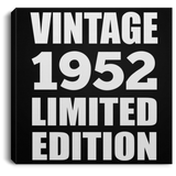 72nd Birthday Vintage 1952 Limited Edition - Canvas Square