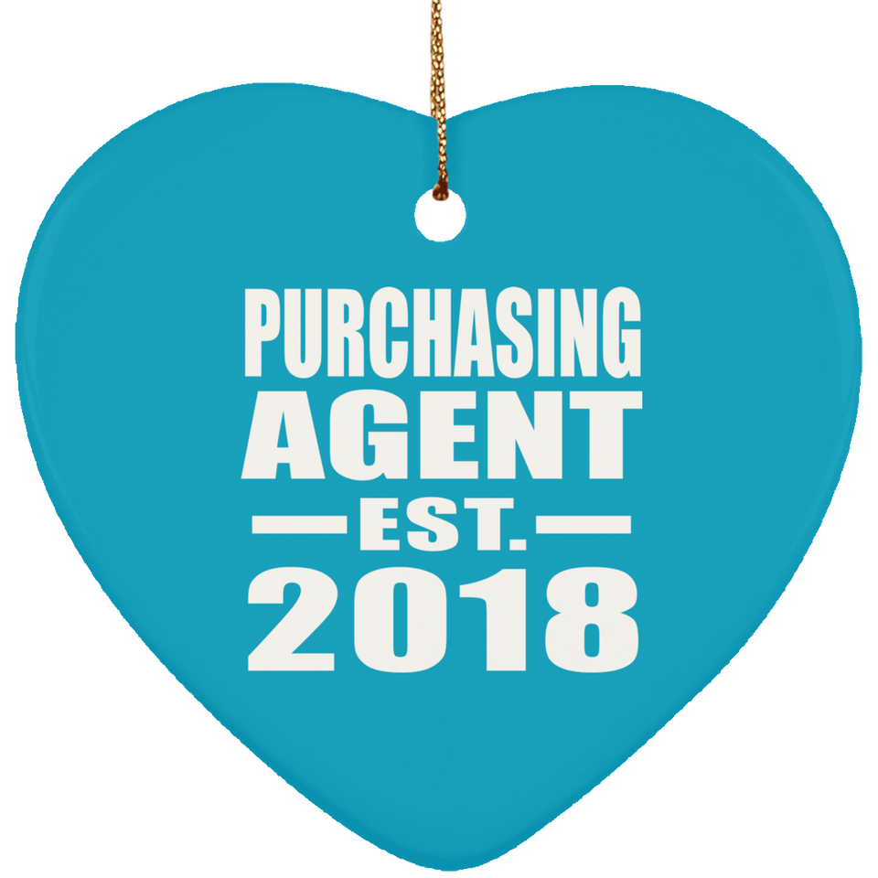 Purchasing Agent Established EST. 2018 - Heart Ornament