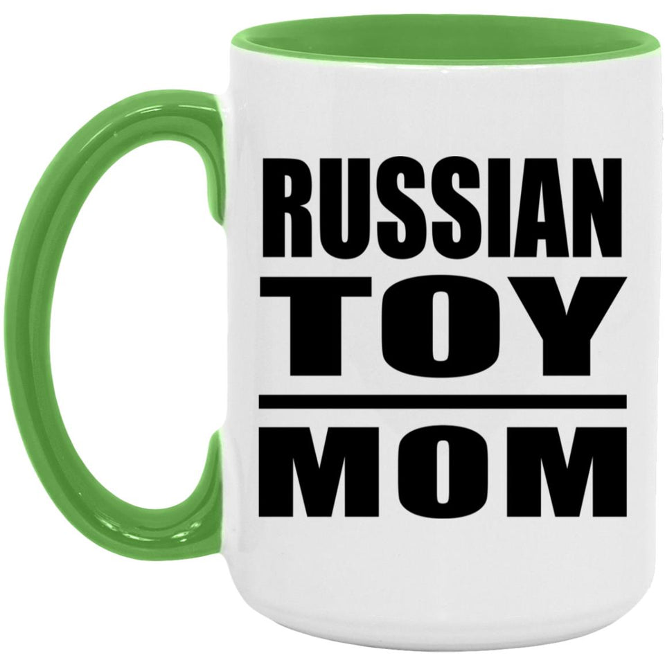 Russian Toy Mom - 15oz Accent Mug Green