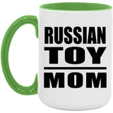Russian Toy Mom - 15oz Accent Mug Green