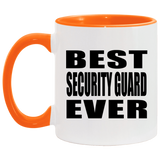 Best Security Guard Ever - 11oz Accent Mug Orange