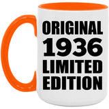88th Birthday Original 1936 Limited Edition - 15oz Accent Mug Orange