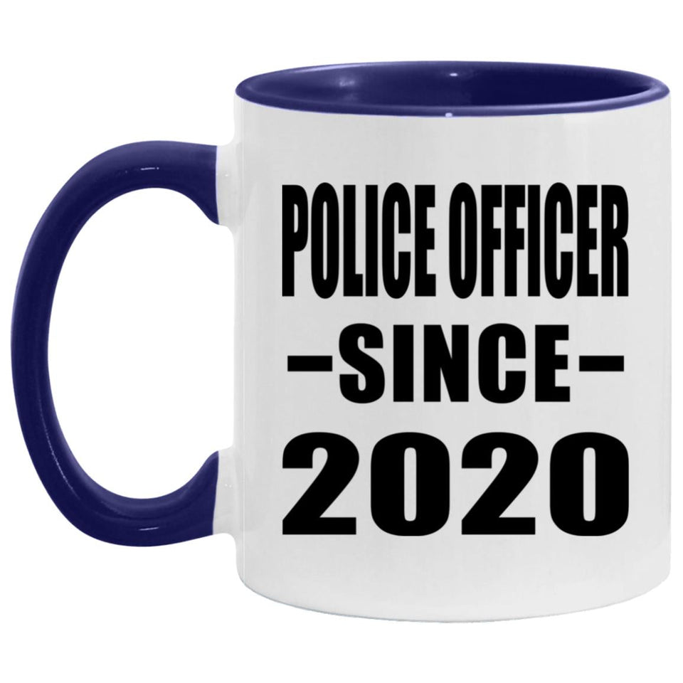 Police Officer Since 2020 - 11oz Accent Mug Purple