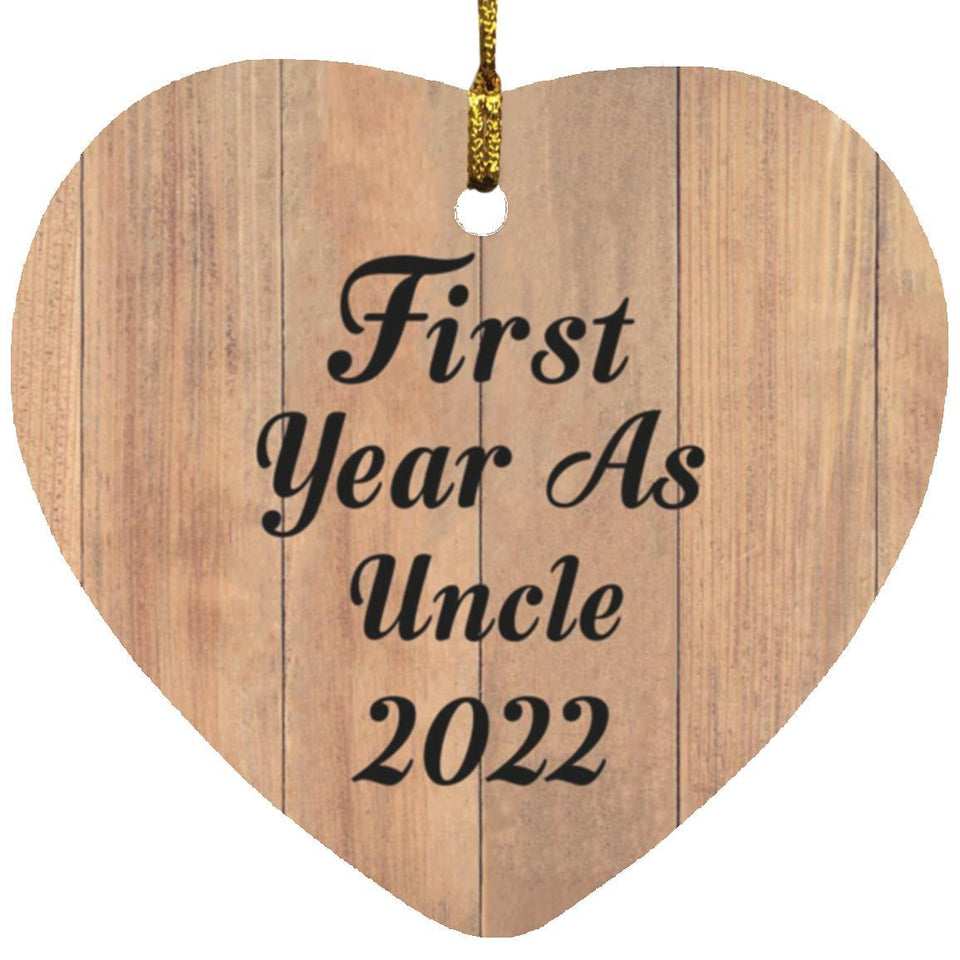 First Year As Uncle 2022 - Heart Ornament C
