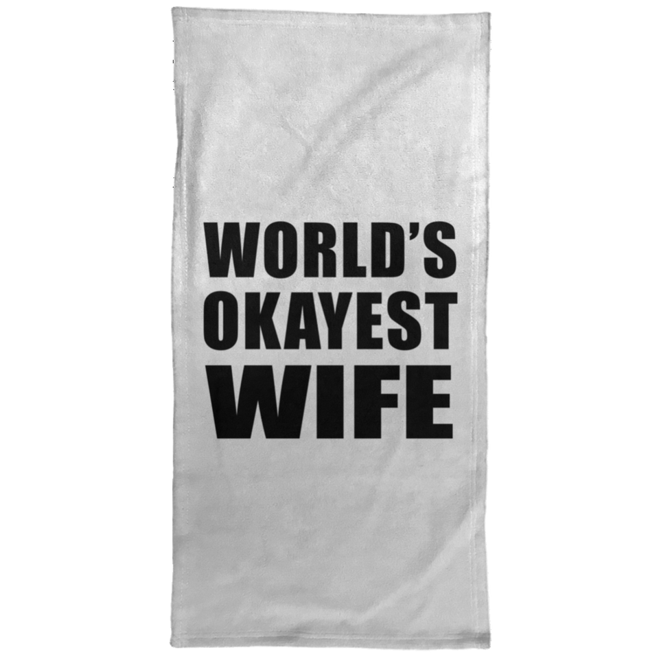 World's Okayest Wife - Hand Towel