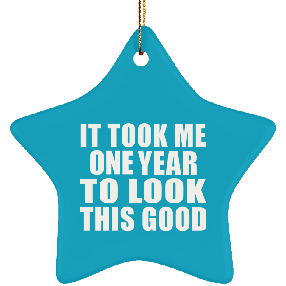1st Birthday Took Me 1 Year To Look This Good - Star Ornament
