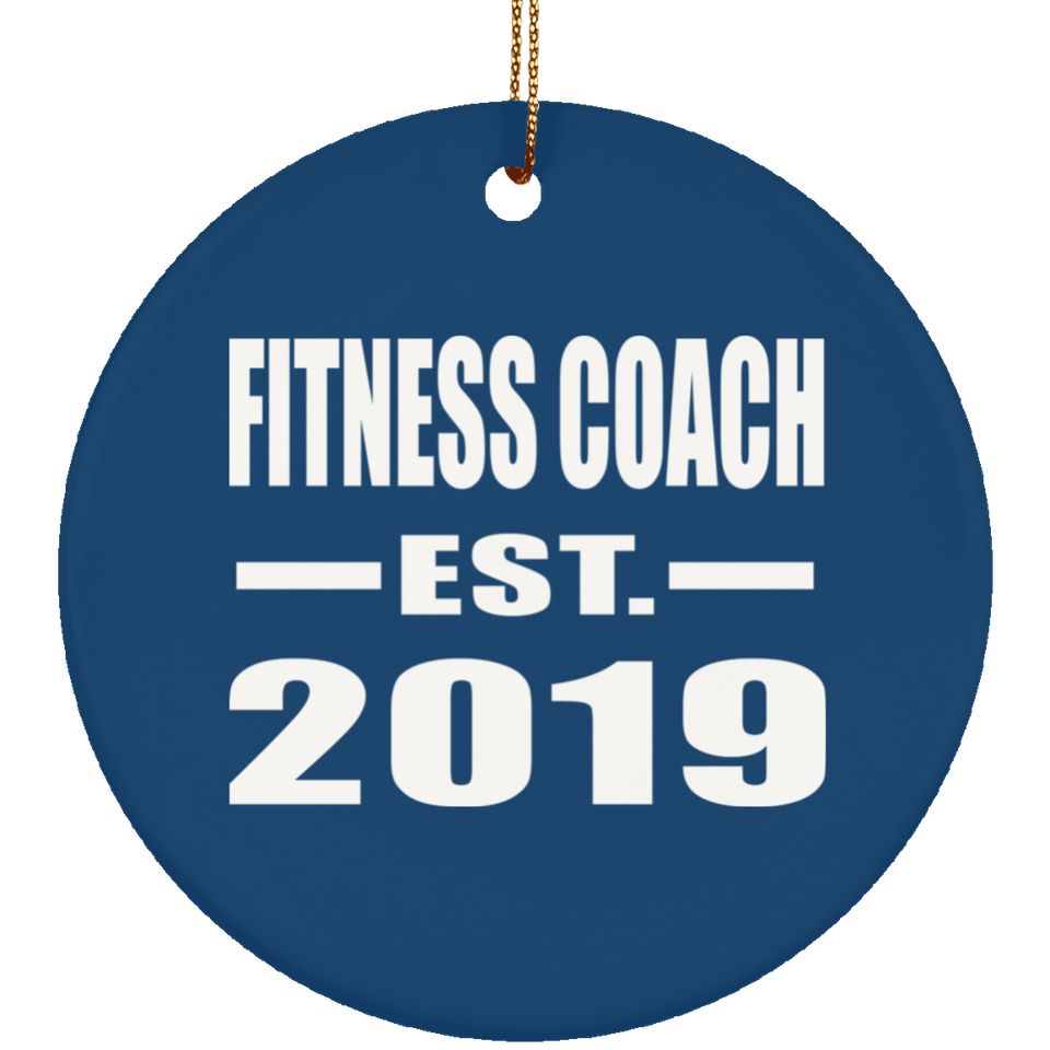Fitness Coach Established EST. 2019 - Circle Ornament