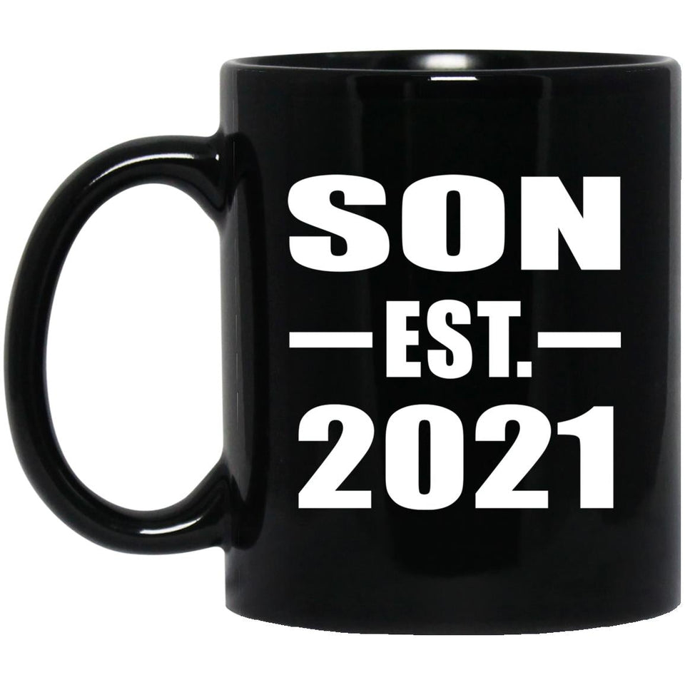 Son Established EST. 2021 - 11oz Coffee Mug Black