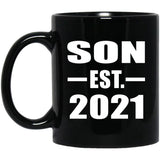 Son Established EST. 2021 - 11oz Coffee Mug Black