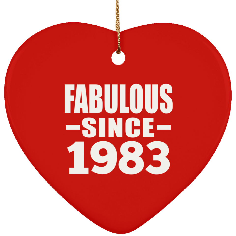 41st Birthday Fabulous Since 1983 - Heart Ornament