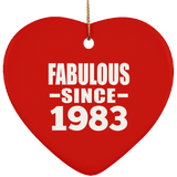 41st Birthday Fabulous Since 1983 - Heart Ornament