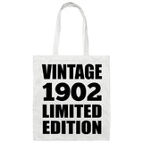 122nd Birthday Vintage 1902 Limited Edition - Tote Bag White