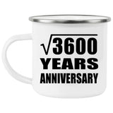 60th Anniversary Square Root of 3600 Years Anniversary - 12oz Camping Mug