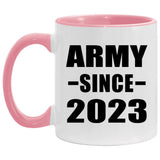 Army Since 2023 - 11oz Accent Mug Pink