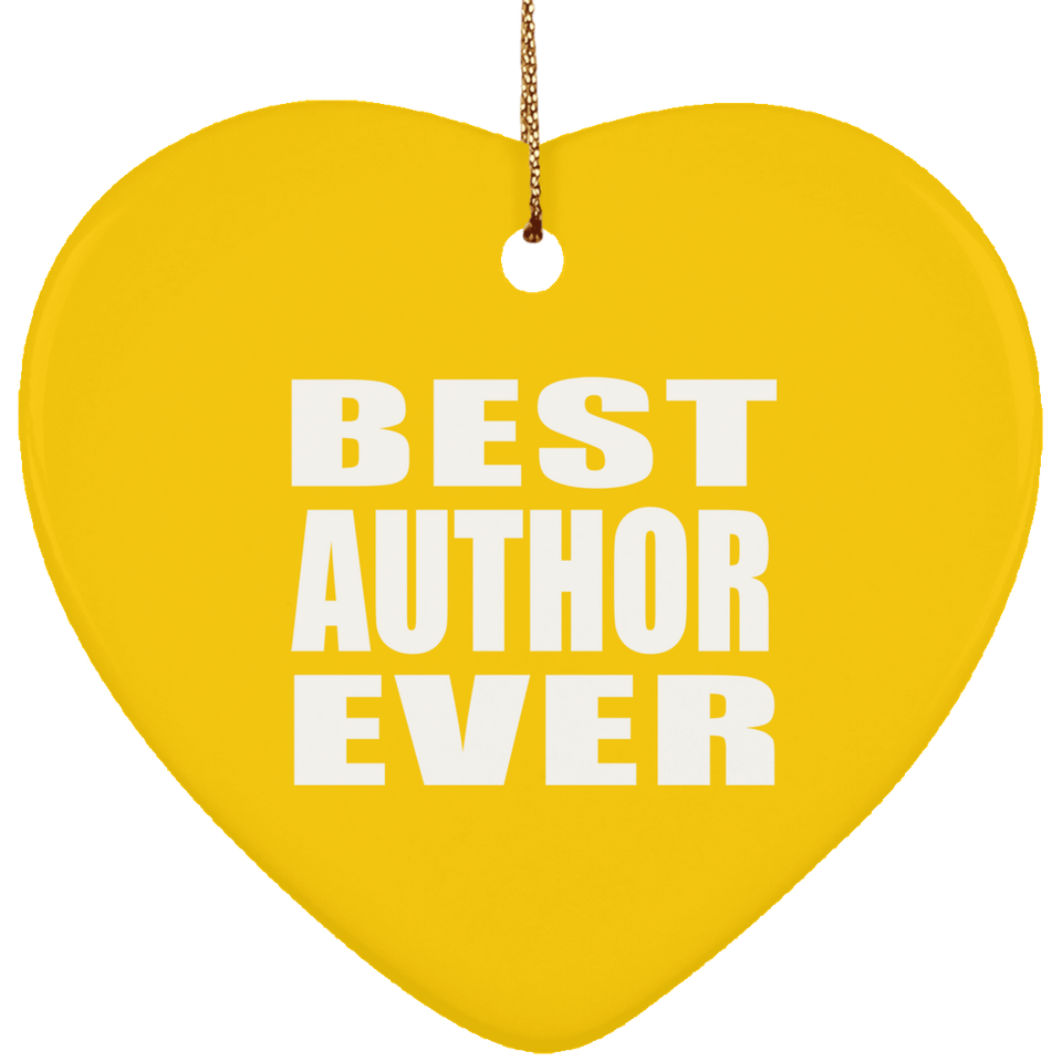 Best Author Ever - Heart Ornament